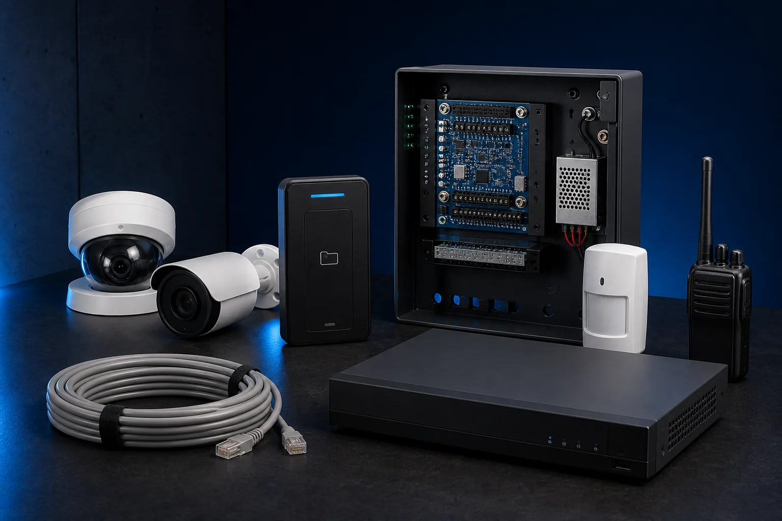 Professional video surveillance, access control, alarm, networking, and communications equipment